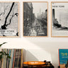 New York City, set di 3 poster vintage estetici