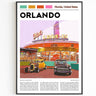 Poster stampabile di Orlando, regalo per il parco a tema della Florida