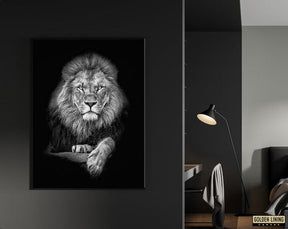 Leone in Bianco & Nero | Tela