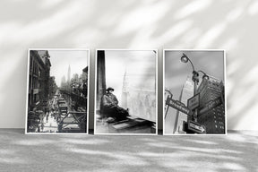 New York City Set of 3, Aesthetic Vintage Posters, Black And White Gallery Set, USA Travel Gift